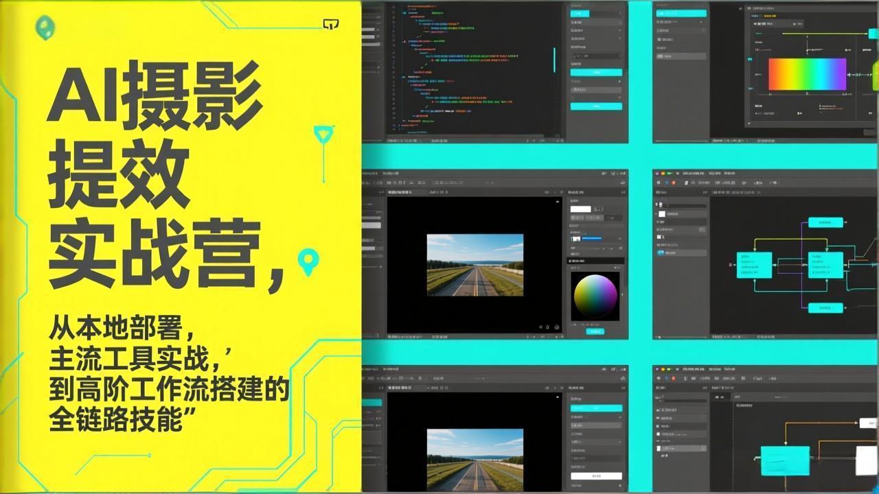 AI+摄影提效实战营，从本地部署，主流工具实战，到高阶工作流搭建的全链路技能-长青创习社