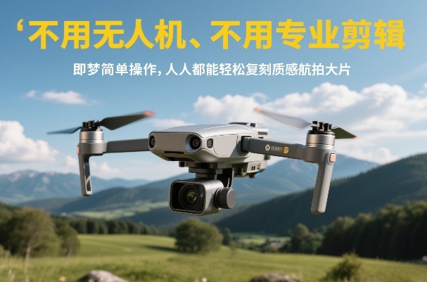 不用无人机、不用专业剪辑，即梦简单操作，人人都能轻松复刻质感航拍大片-长青创习社