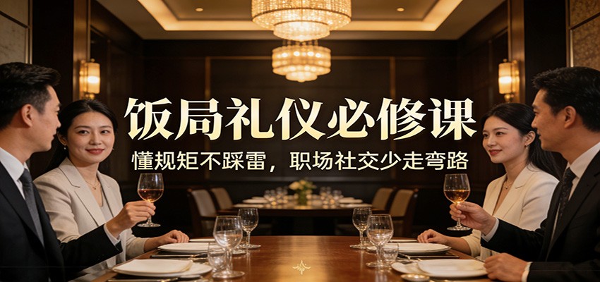 公众号收费文章:《饭局礼仪必修课:懂规矩不踩雷,职场社交少走弯路》-长青创习社