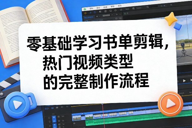 零基础学习书单剪辑，热门视频类型的完整制作流程(更新2026)-长青创习社