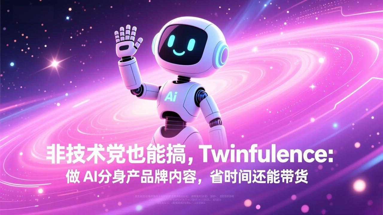 非技术党也能搞!Twinfluence:做 AI 分身产品牌内容,省时间还能带货-长青创习社