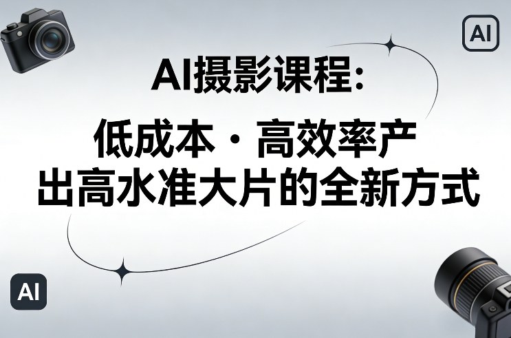 AI摄影课程，低成本高效率产出高水准大片的全新方式-长青创习社