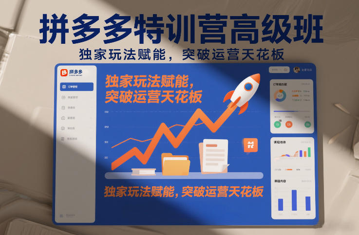 拼多多特训营高阶班，独家玩法赋能，突破运营天花板(更新26年2月)-长青创习社