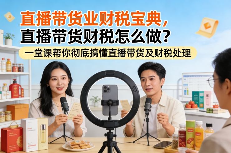 直播带货业财税宝典，直播带货财税怎么做？一堂课帮你彻底搞懂直播带货及财税处理-长青创习社